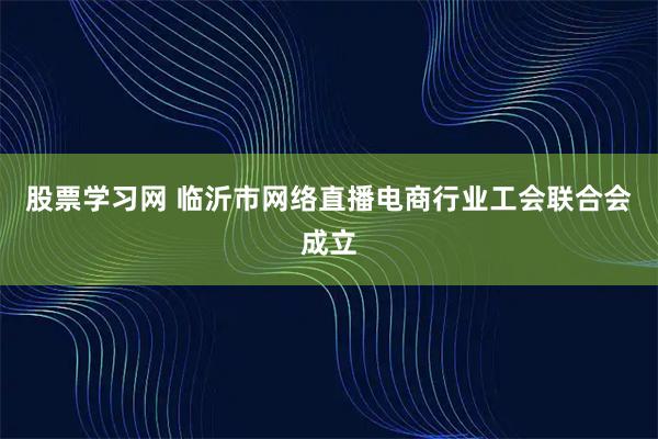 股票学习网 临沂市网络直播电商行业工会联合会成立