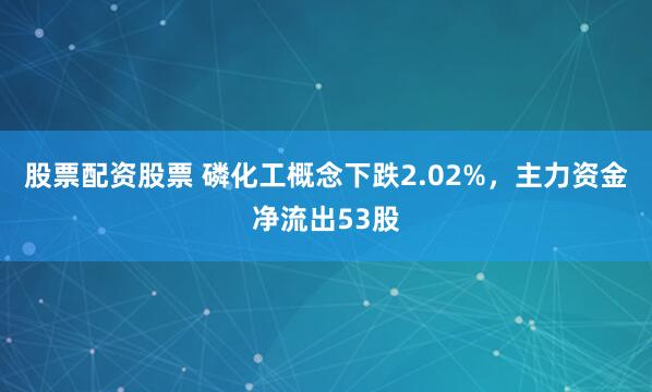 股票配资股票 磷化工概念下跌2.02%，主力资金净流出53股